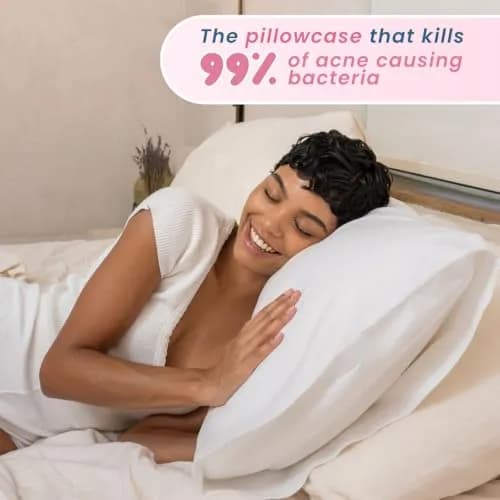 CLEAN SKIN CLUB Silver Ion Pillowcases Standard Size | Hypoallergenic & Odor-Resistant (70-120 chars) thumbnail 2