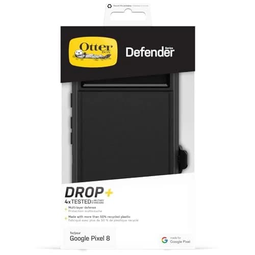 OtterBox Pixel 8 Defender Series Case - BLACK | Rugged & Durable with Port Protection thumbnail 7