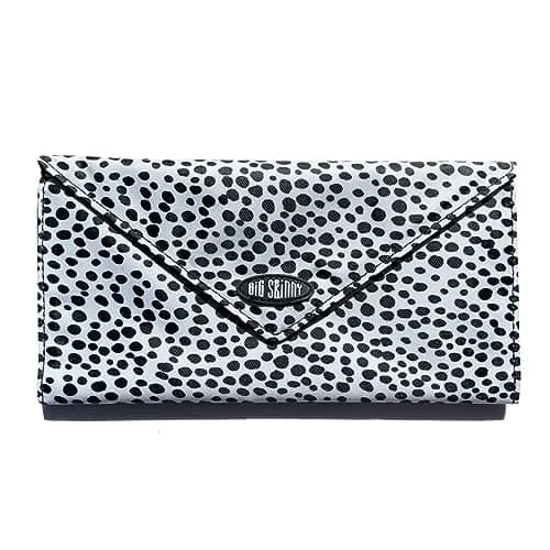Big Skinny Slimvelope TriFold Clutch Wallet 19.05cm (7.5in) | Holds Up to 40 Cards, Ink Dot — Ink Dot