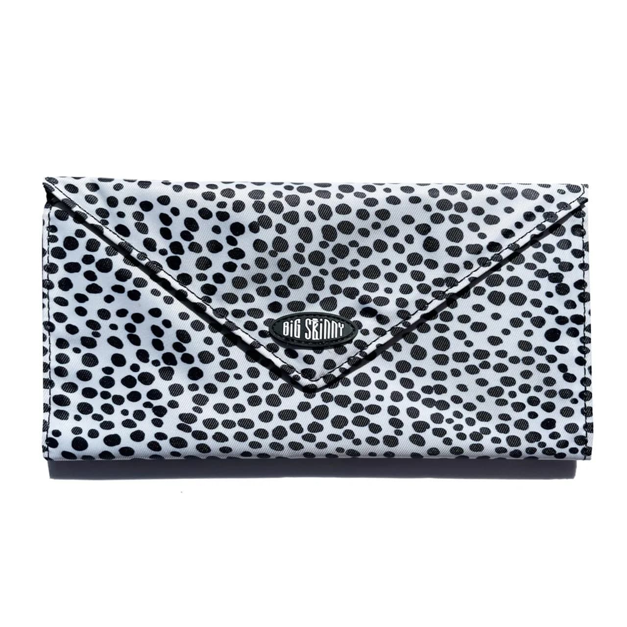 Big Skinny Women's Slimvelope Tri-Fold Checkbook Wallet 7.5in (19.1cm) | Holds Up to 40 Cards — Ink Dot