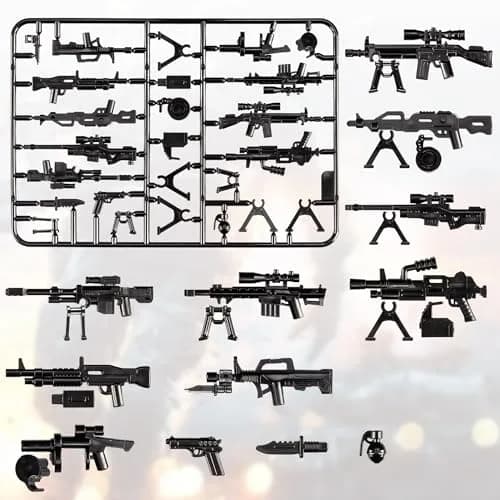 MaozyHomie US Army Battle Toy Set Weapons Pack 83 Pcs | Compatible with Major Brands thumbnail 4