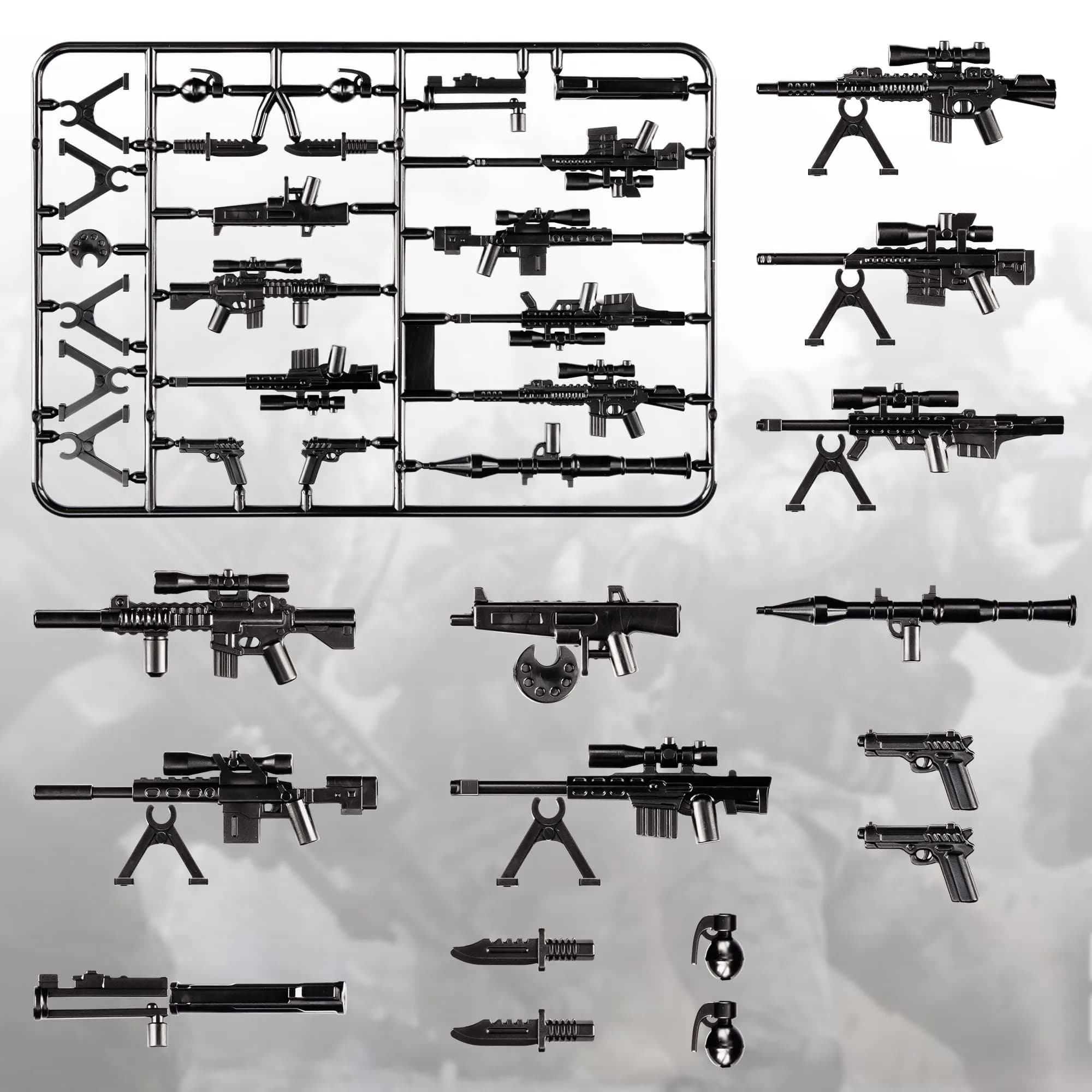 MaozyHomie US Army Battle Toy Set Weapons Pack 83 Pcs | Compatible with Major Brands - view 3