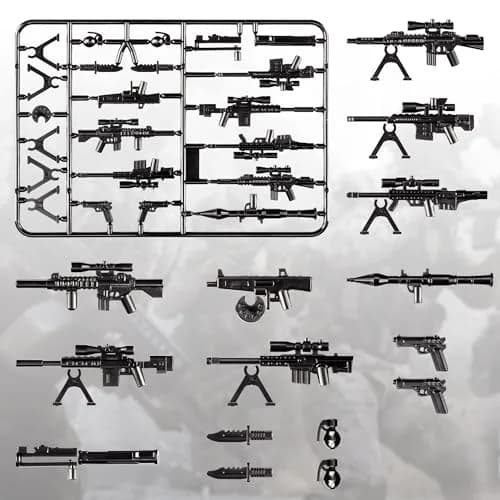 MaozyHomie US Army Battle Toy Set Weapons Pack 83 Pcs | Compatible with Major Brands thumbnail 3