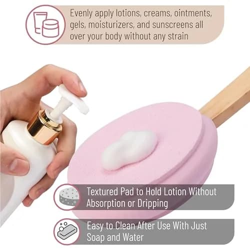 Slick Solutions Lotion Applicator 17 inch Pink | Easy Reach for Back & Body thumbnail 4