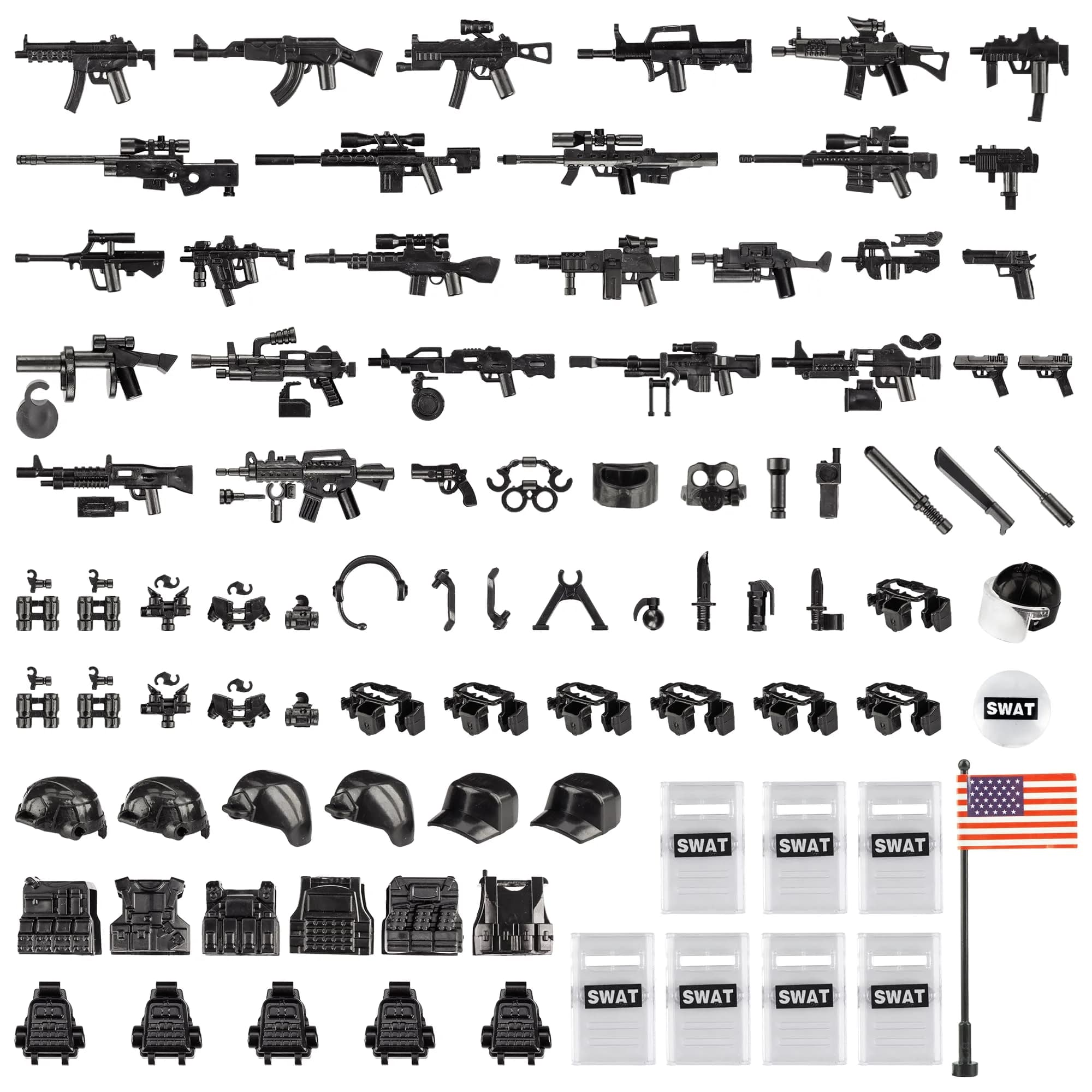 MaozyHomie Weapons Pack Military Building Blocks 88pcs | Compatible with Major Brands - main product image