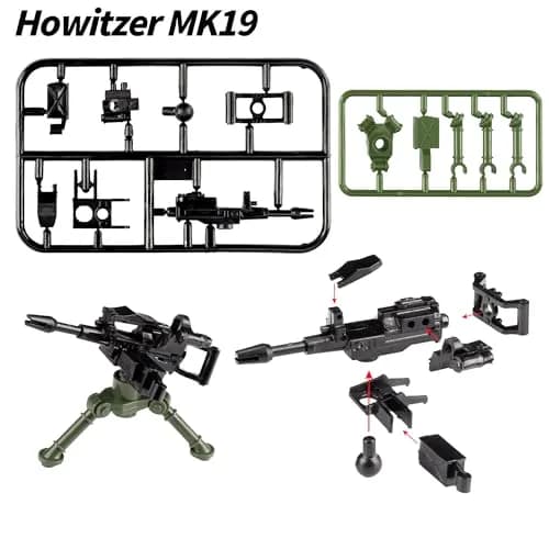 MaozyHomie Toy Weapons Accessories Pack Military U.S 5 Types Heavy Weaponry Building Blocks Compatible with Major Brands thumbnail 4