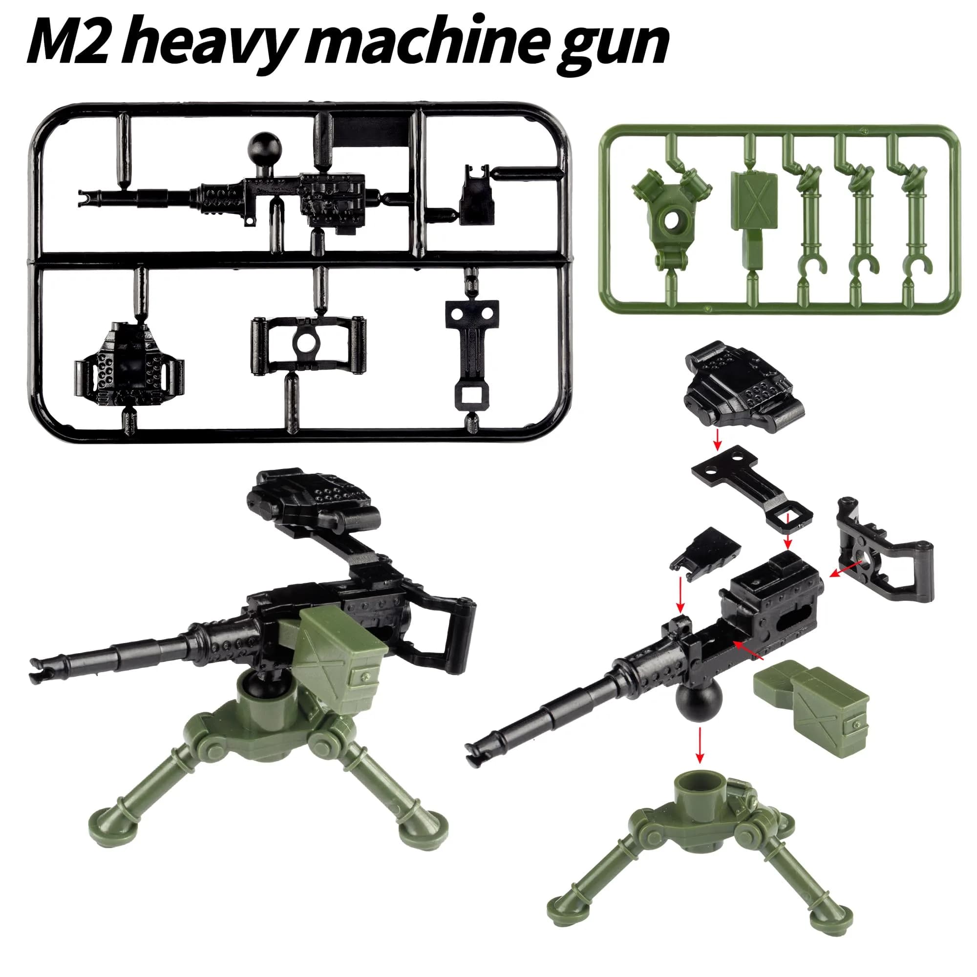 MaozyHomie Toy Weapons Accessories Pack Military U.S 5 Types Heavy Weaponry Building Blocks Compatible with Major Brands - view 5