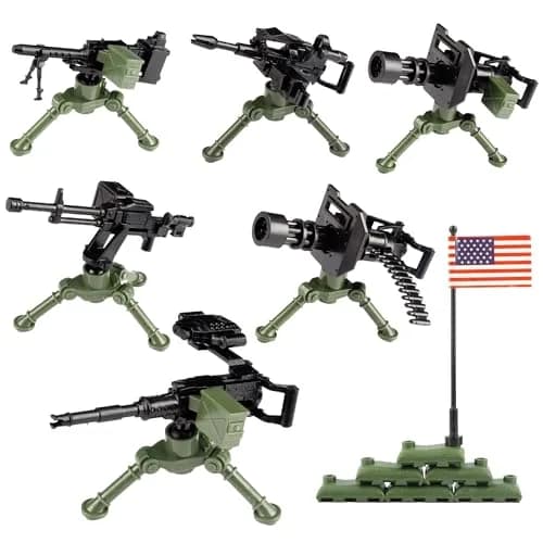 MaozyHomie Toy Weapons Accessories Pack Military U.S 5 Types Heavy Weaponry Building Blocks Compatible with Major Brands thumbnail 1