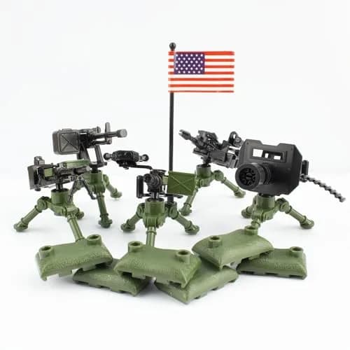 MaozyHomie Toy Weapons Accessories Pack Military U.S 5 Types Heavy Weaponry Building Blocks Compatible with Major Brands thumbnail 2
