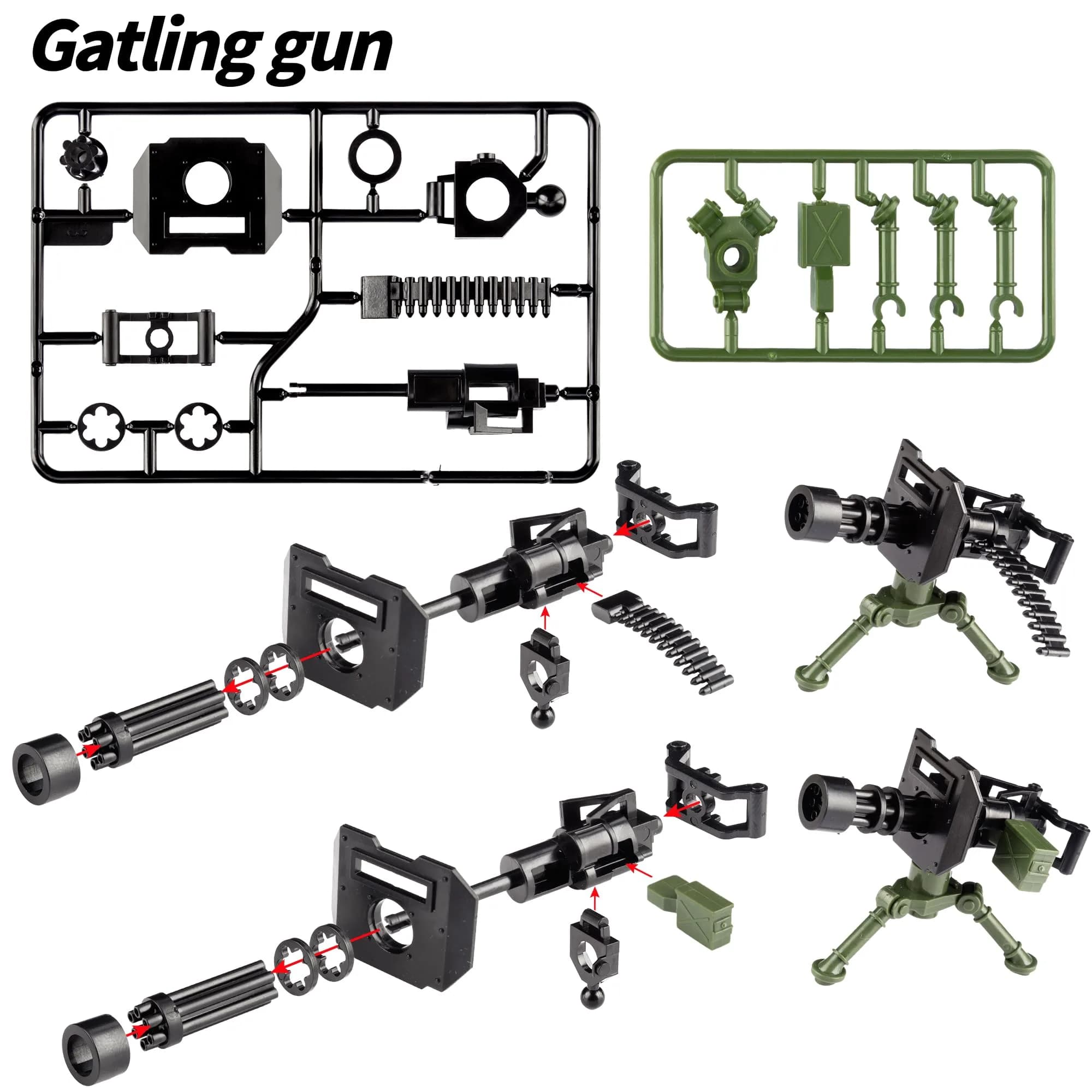 MaozyHomie Toy Weapons Accessories Pack Military U.S 5 Types Heavy Weaponry Building Blocks Compatible with Major Brands - view 3
