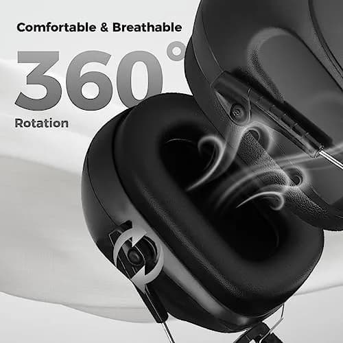 ProCase Hearing Protection Earmuffs NRR 28dB, Noise Cancelling Headphones (2-Pack, Black) | ANSI S3.19 Certified Passive Noise Reduction thumbnail 4