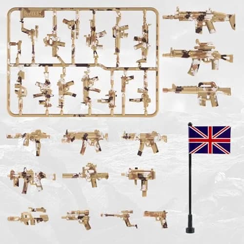 MaozyHomie 63 Pcs Military Weapons Set Accessories UK Special Forces Toys | Compatible with Major Brands thumbnail 4