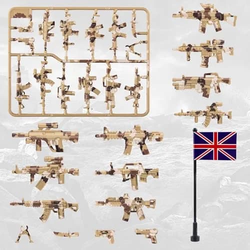 MaozyHomie 63 Pcs Military Weapons Set Accessories UK Special Forces Toys | Compatible with Major Brands thumbnail 3