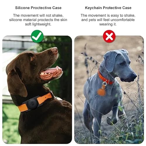 GOCII AirTag Dog Collar Holder 2 Pack, Waterproof Silicone AirTag Case for Apple AirTag (Gen 1 & 2) | Black thumbnail 7