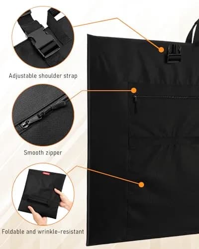 Nicpro Light Weight Art Portfolio Bag, 32x42” Waterproof Art Portfolio Case | Expandable, Tear-proof & Lightweight thumbnail 4