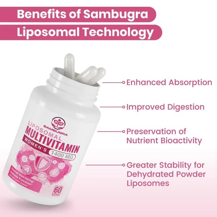 Sambugra Liposomal Multivitamin for Women 1400MG | Supports Immunity, Hair & Skin (100 words) thumbnail 4