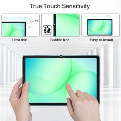 ProCase 2 Pack Screen Protector for Galaxy Tab A11 Plus/Tab A9 Plus | 9H Tempered Glass, HD Clarity, Bubble-Free thumbnail 2