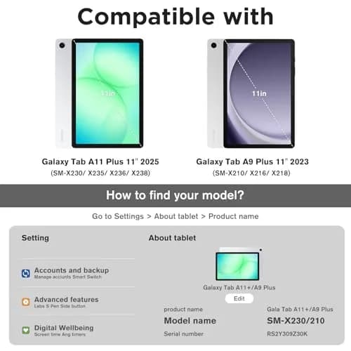 ProCase Tempered Glass Screen Protector for Samsung Galaxy Tab A9+ 11 Inch | 9H Hardness, HD Clear, Bubble-Free Installation thumbnail 2