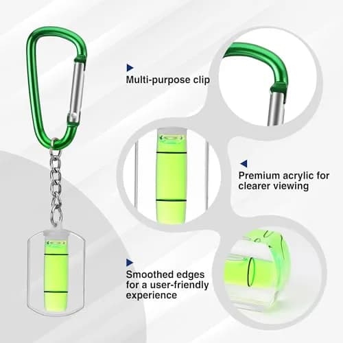 WORKPRO 3-Pack Mini Pocket Tool Spirit Level with Keychain | Accurate Bubble Level for Picture Hanging & Layout thumbnail 2