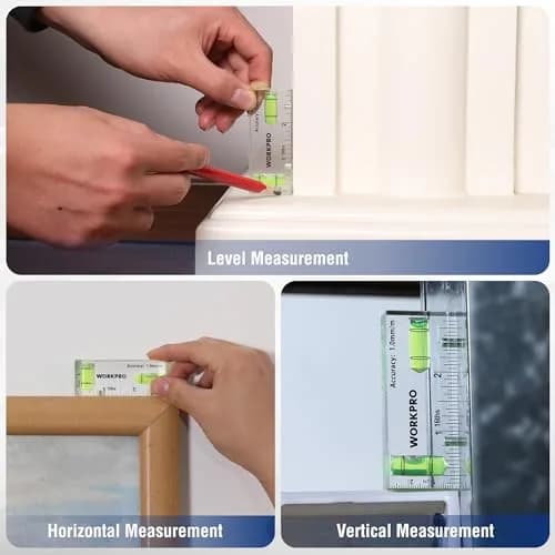 WORKPRO 3 Inch Magnetic Pocket Level with 90°/180° Bubbles | Accurate Level Tool for DIY & Professionals thumbnail 6