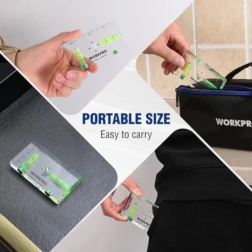WORKPRO 3-3/4 Inch Mini Magnetic Pocket Level Tool | Compact, Accurate, Magnetic for DIY & Professionals thumbnail 6