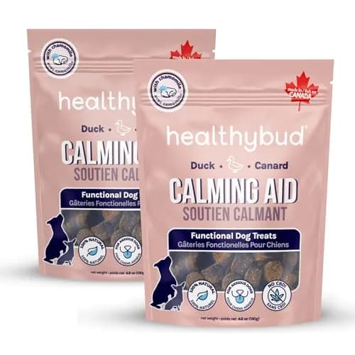 healthybud Calming Aid, Duck Dog Treats & Toppers 4.6oz | Stress & Anxiety Relief for Dogs thumbnail 1