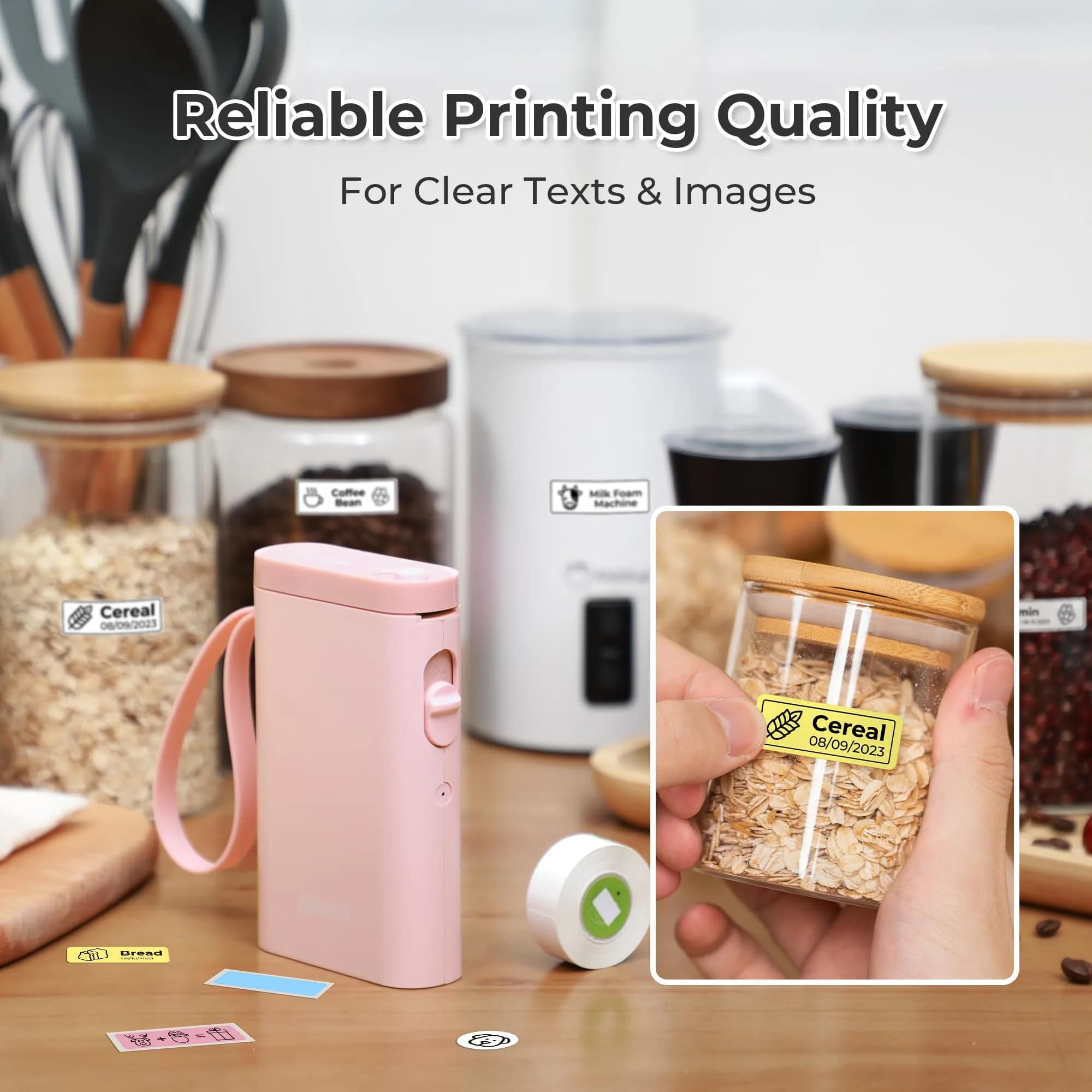 Nelko P21 Bluetooth Label Maker Machine with Tape | Portable Wireless Mini Label Printer - view 7