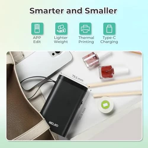 Nelko P21 Bluetooth Label Maker | 203 DPI High-Resolution Portable Printer thumbnail 4