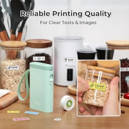 Nelko P21 Bluetooth Label Maker - Vibrant Green | Pocket-Sized Wireless Mini Label Printer for Home and Office Organization thumbnail 6