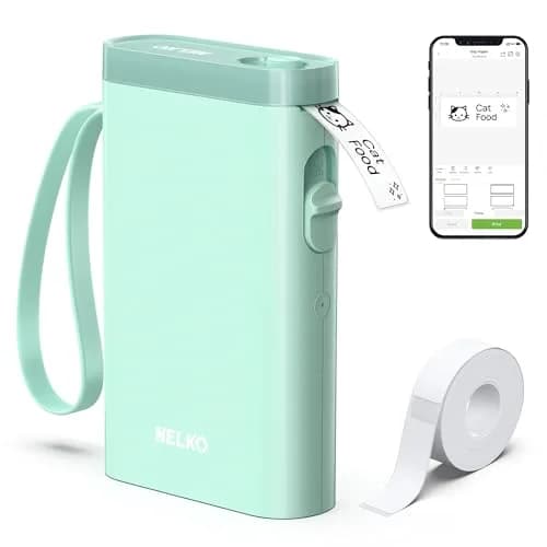 Nelko P21 Bluetooth Label Maker - Vibrant Green | Pocket-Sized Wireless Mini Label Printer for Home and Office Organization thumbnail 1