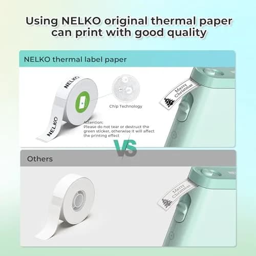 Nelko P21 Bluetooth Label Maker - Vibrant Green | Pocket-Sized Wireless Mini Label Printer for Home and Office Organization thumbnail 8