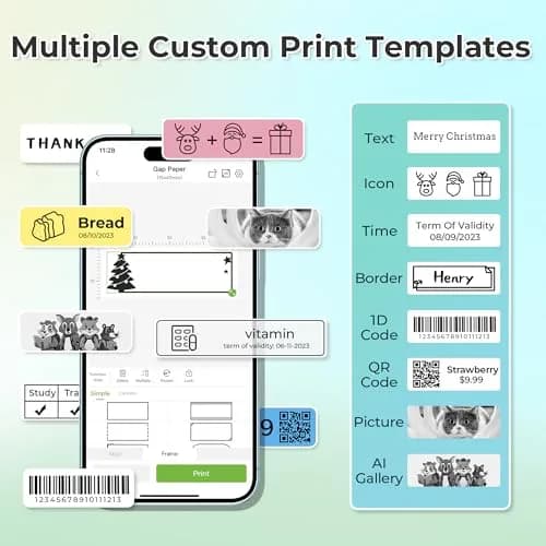 Nelko P21 Bluetooth Label Maker - Vibrant Green | Pocket-Sized Wireless Mini Label Printer for Home and Office Organization thumbnail 2
