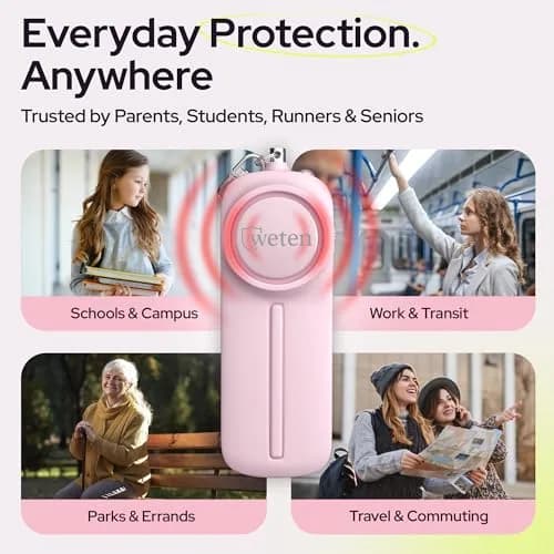 WETEN Personal Safety Alarm Keychain 130dB 3-Pack | 2.27 kg (5 lb) Total Weight thumbnail 6