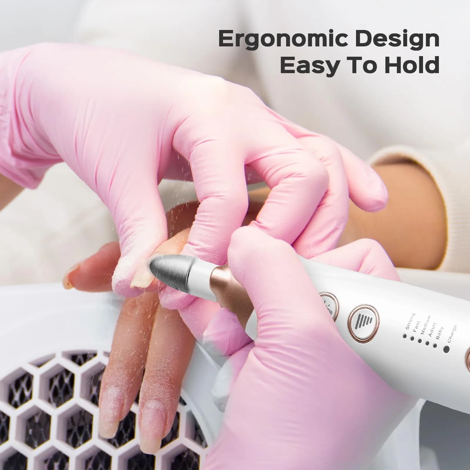 COSLUS C43 Professional Manicure Pedicure Kit with Upgrade Standard Grinder | 5 Speeds, 5000 RPM, Cordless - view 4
