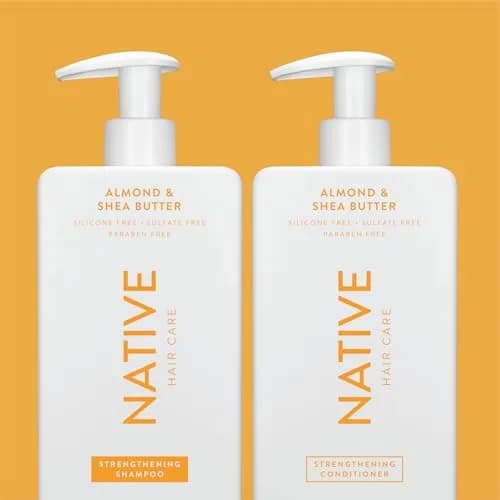Native Almond & Shea Butter Shampoo and Conditioner Set, 490ml (16.5 fl oz) each | Strengthens Hair Against Damage - main product image