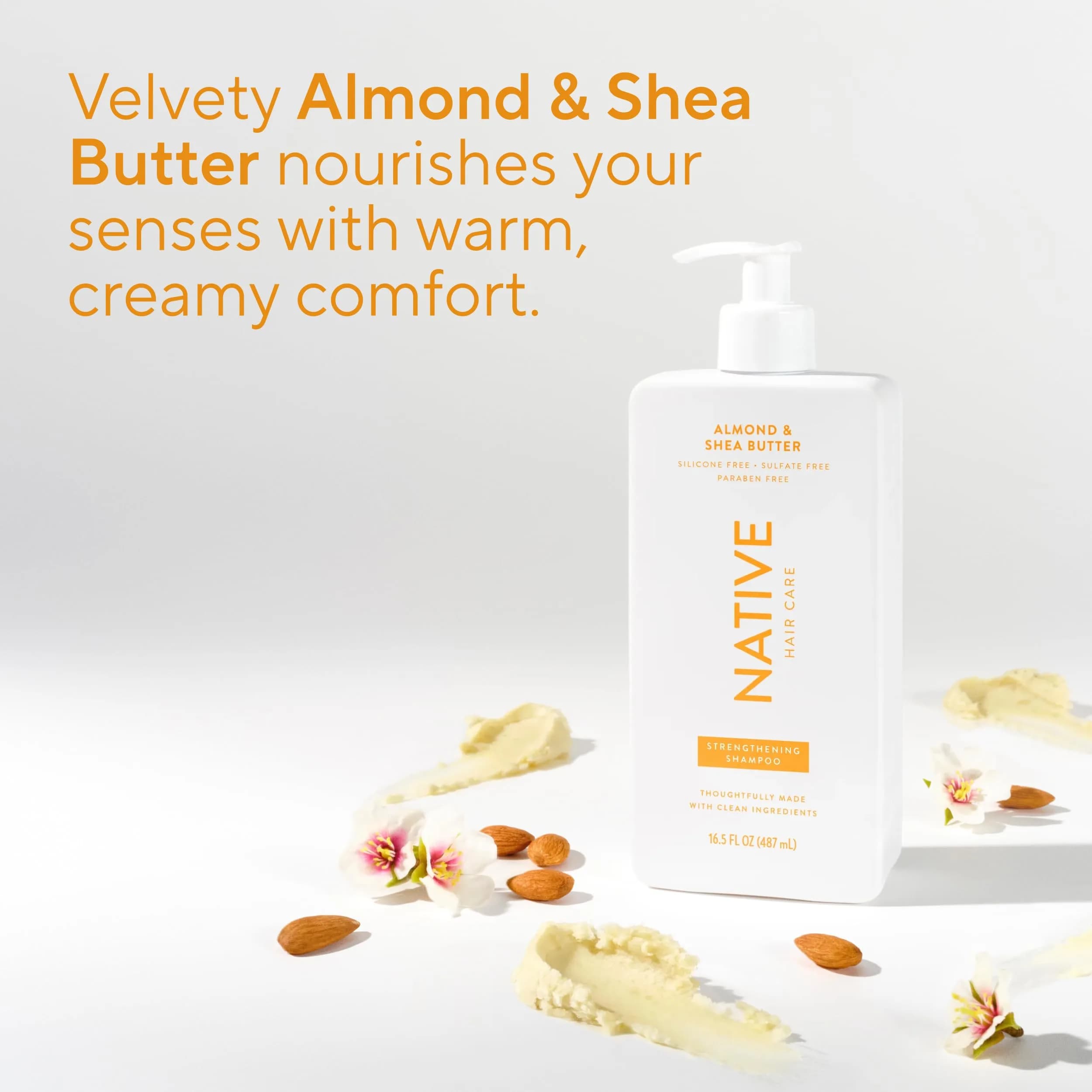 Native Almond & Shea Butter Shampoo and Conditioner Set, 490ml (16.5 fl oz) each | Strengthens Hair Against Damage - view 9