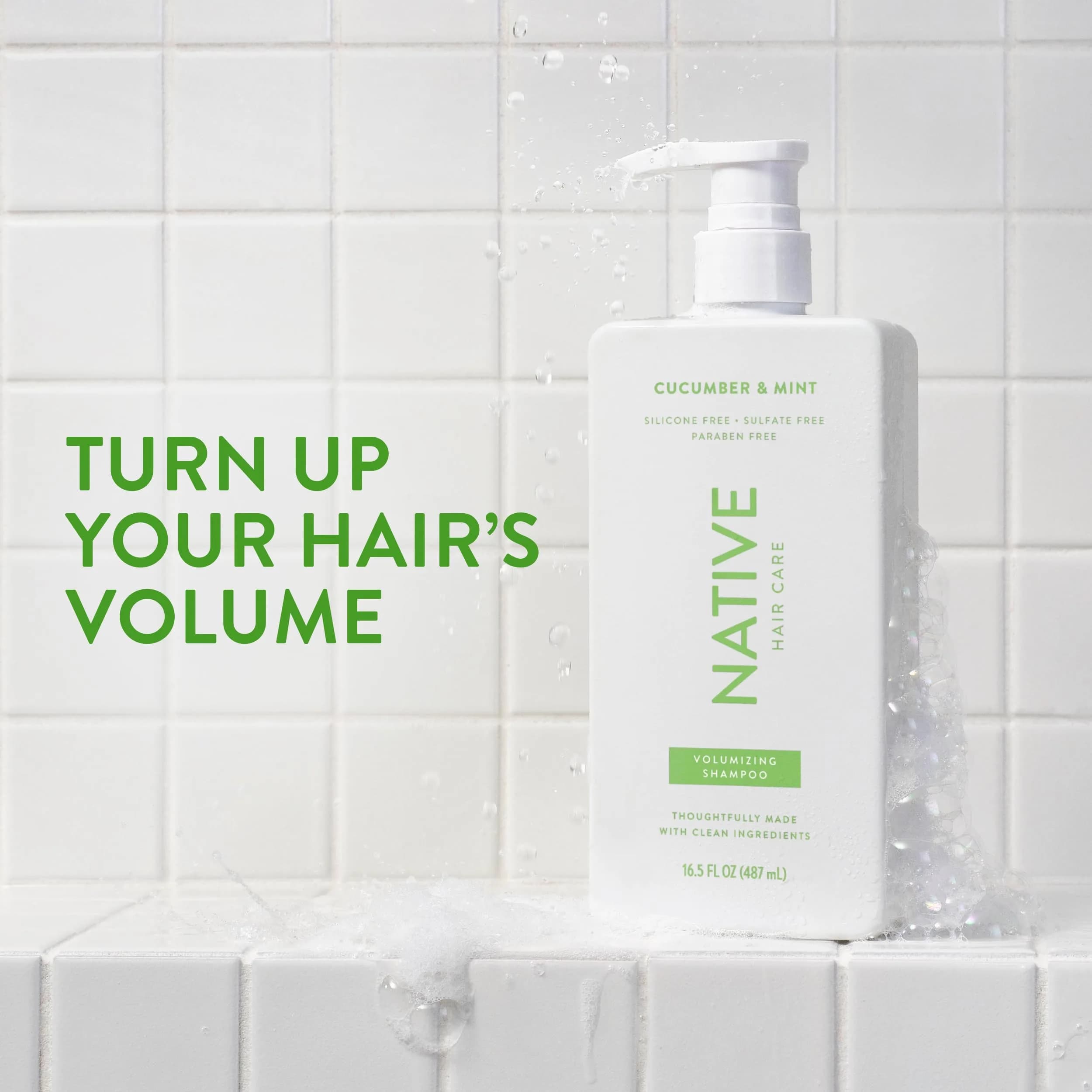 Native Cucumber & Mint Shampoo and Conditioner Set | Volumizing, Sulfate-Free, 16.5 fl oz each (2-Pack) - view 2