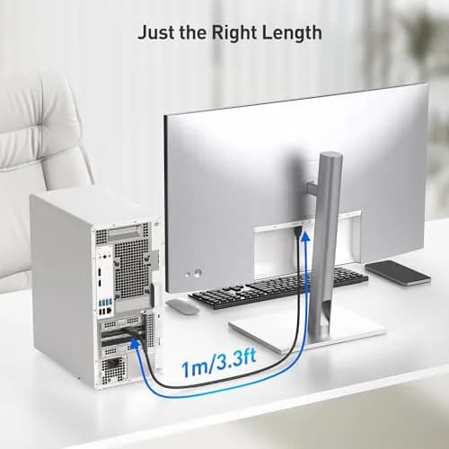 Cable Matters VESA Certified 80Gbps DisplayPort 2.1 Cable 1m (3.3ft) | Supports 16K 60Hz, 8K 240Hz, 4K 240Hz thumbnail 6