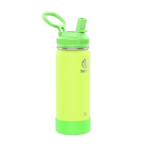 Takeya Actives Kids Water Bottle 18 oz Stainless Steel | Double Wall Insulation BPA-Free Leakproof Straw Lid thumbnail 1
