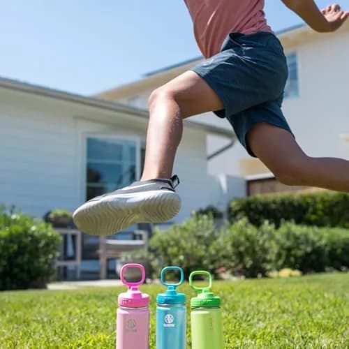 Takeya Actives Kids Water Bottle 18 oz Stainless Steel | Double Wall Insulation BPA-Free Leakproof Straw Lid thumbnail 6