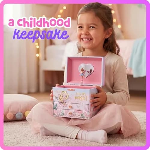 Giggle & Honey Musical Fairy Jewelry Box for Girls 17cm (6.75 in) | Plays 'Dance of the Sugar Plum Fairy' thumbnail 3