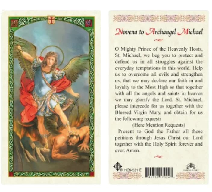 Holy Lines Seven Archangels Laminated Catholic Prayer Cards | Catholic Holy Cards for Guidance & Protection thumbnail 9