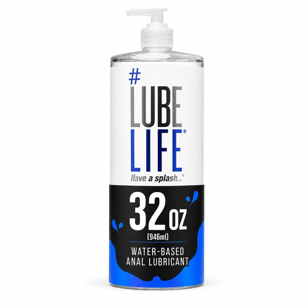 LubeLife Water-Based Anal Lube Gel 946ml (32 Fl Oz) | Silky Smooth Glide for Intimacy
