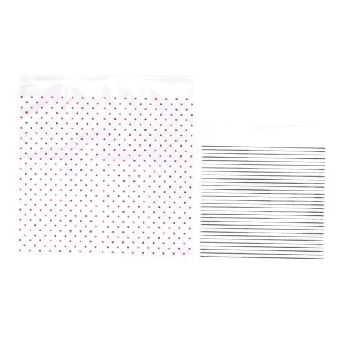 MIAMICA Dots & Stripes Cosmetic Case 12 Pack | Stylish Travel Organizer with Zipper Closure thumbnail 1