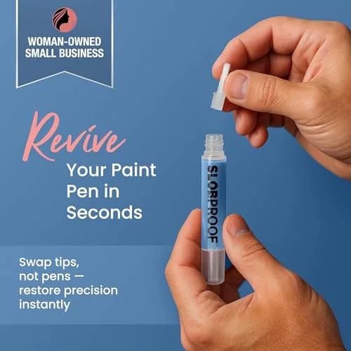 Slobproof Replacement Brush Tips for Refillable Touch-Up Paint Pens | Precision, Durable & Reusable (70-120 chars) thumbnail 2