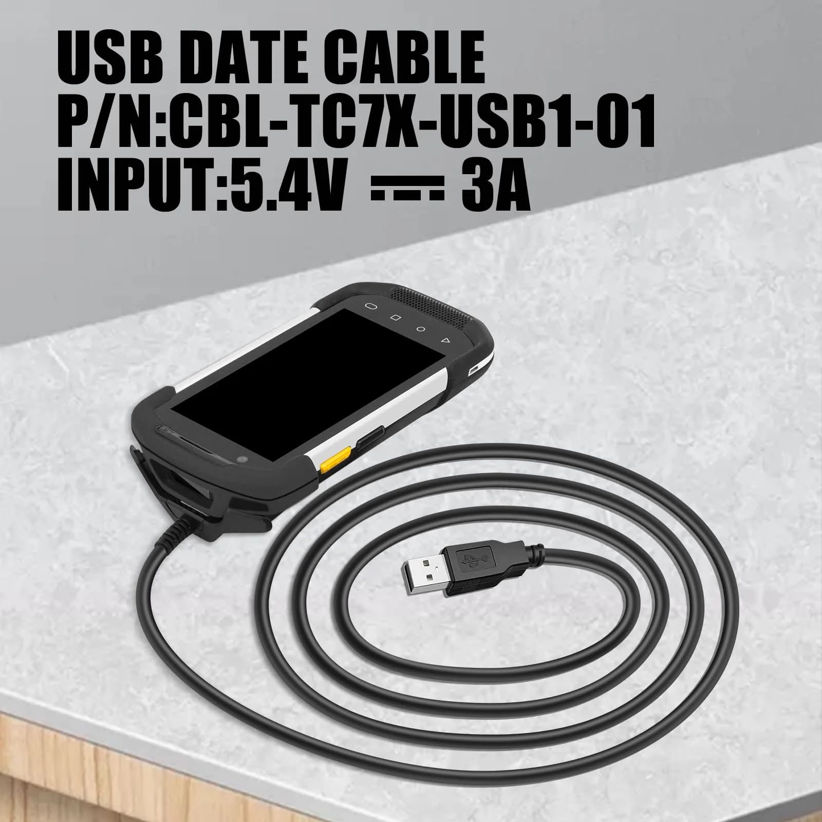 Sicimly USB Charging Cable for Zebra TC77 TC70 Scanner | 1.96m (77.2 inches) Data Transfer - view 2