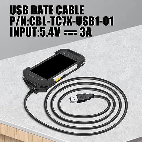 Sicimly USB Charging Cable for Zebra TC77 TC70 Scanner | 1.96m (77.2 inches) Data Transfer thumbnail 2