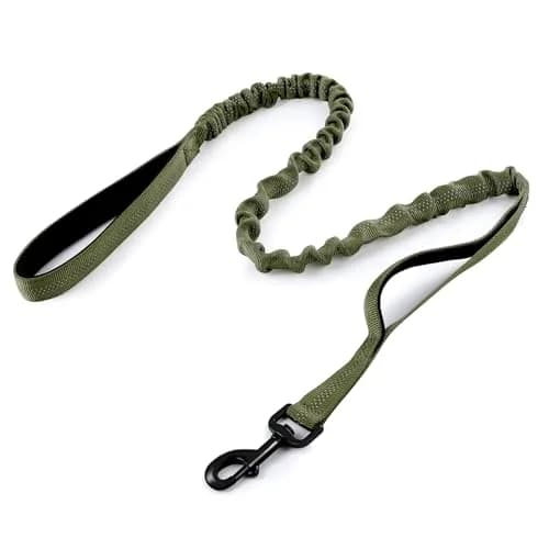 rabbitgoo Tactical Dog Leash, Heavy Duty Training Bungee Lead | 5.2ft, Reflective, Shock-Absorbing thumbnail 1