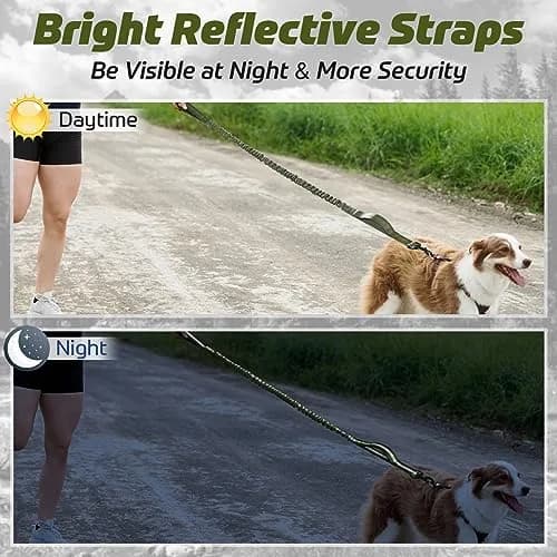 rabbitgoo Tactical Dog Leash, Heavy Duty Training Bungee Lead | 5.2ft, Reflective, Shock-Absorbing thumbnail 8
