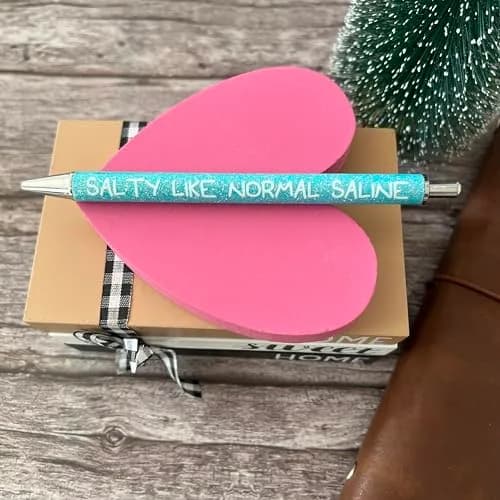 Jxueych 4Pcs Glitter Ballpoint Pens with Funny Sayings | Vibrant Office Supplies for Colleagues (14 CM/5.5 inches) thumbnail 5